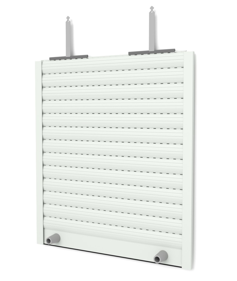 Tablier Blanc RAL 9017 avec colisse, attache et buttes