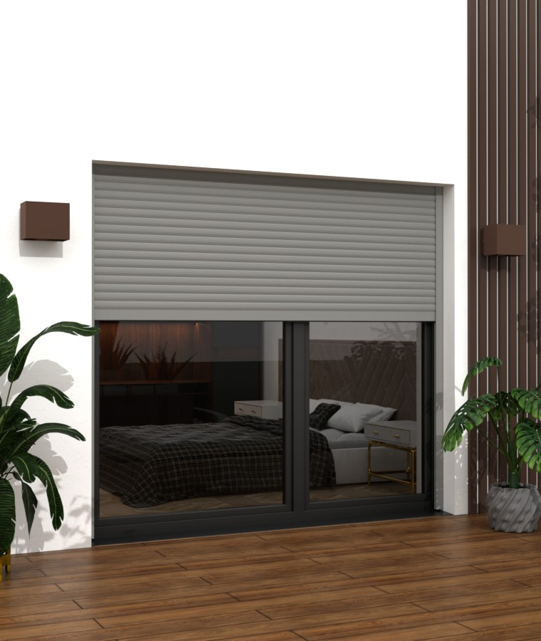 volet roulant traditionnel RAL 9007 (aluminium gris)