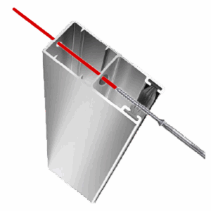 coulisse avec percage tableau