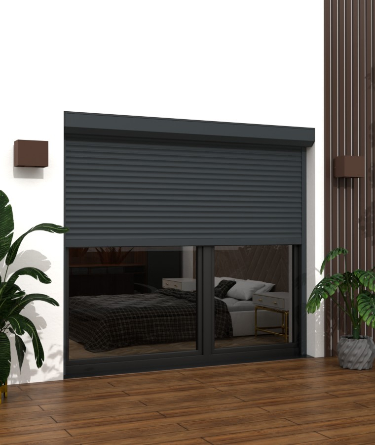volet roulant Gris anthracite RAL 7016 Sous linteau